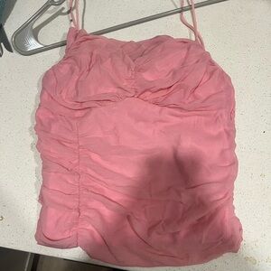 Pink Ruched Women's Top